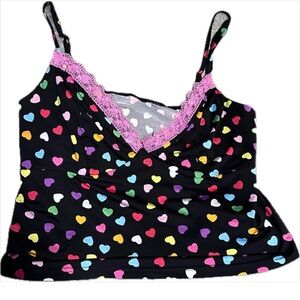 🌈Colourful Lace Rainbow Hearts Crop Top🌈
